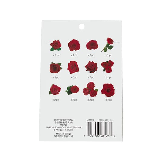 Red Rose Die Cut Stickers by Recollections™